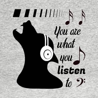 Warewolf Listining to Music T-Shirt